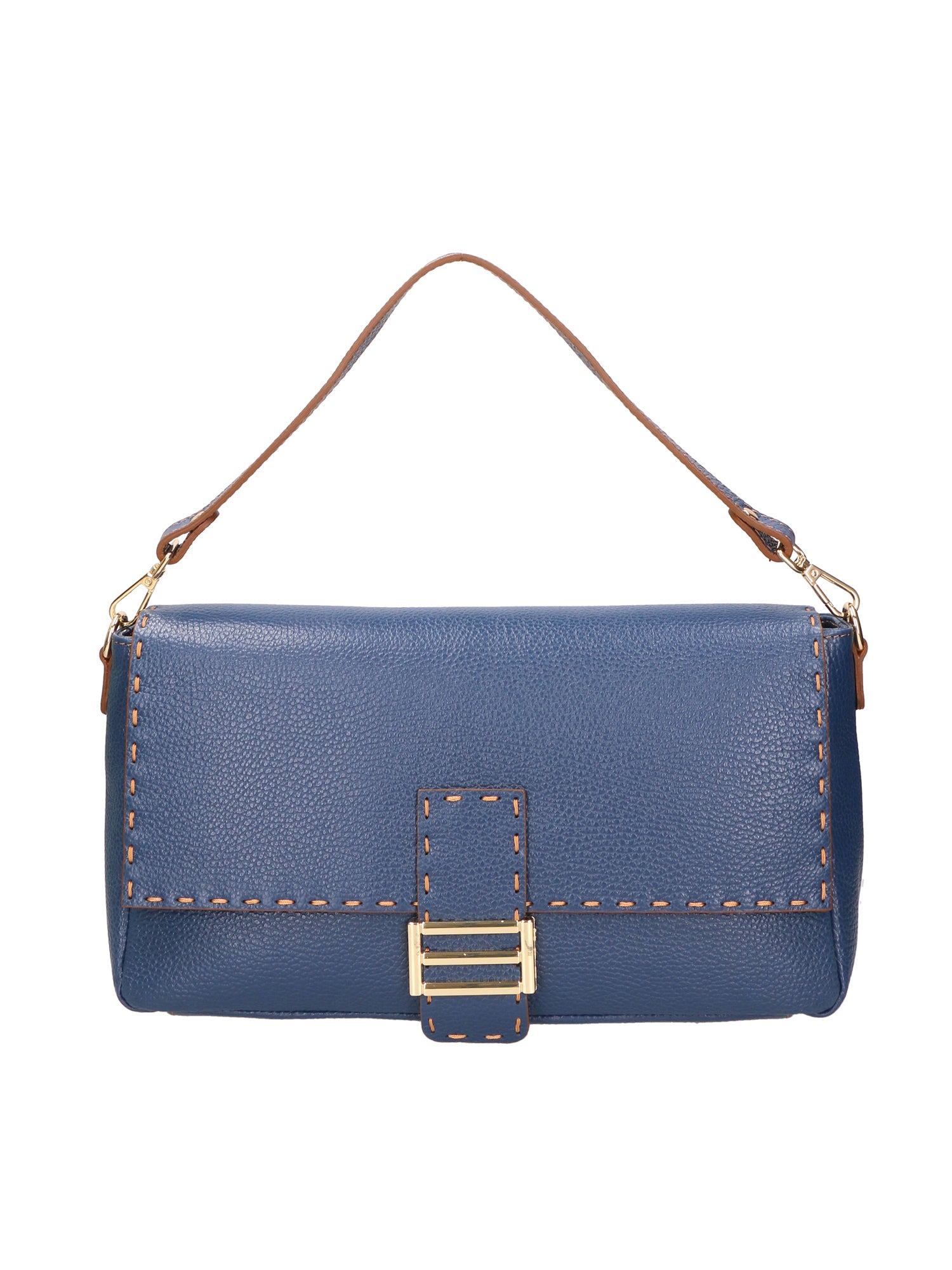 Walda Borsa a spalla da donna Vera pelle 06868-D24 BLU Gave Lux