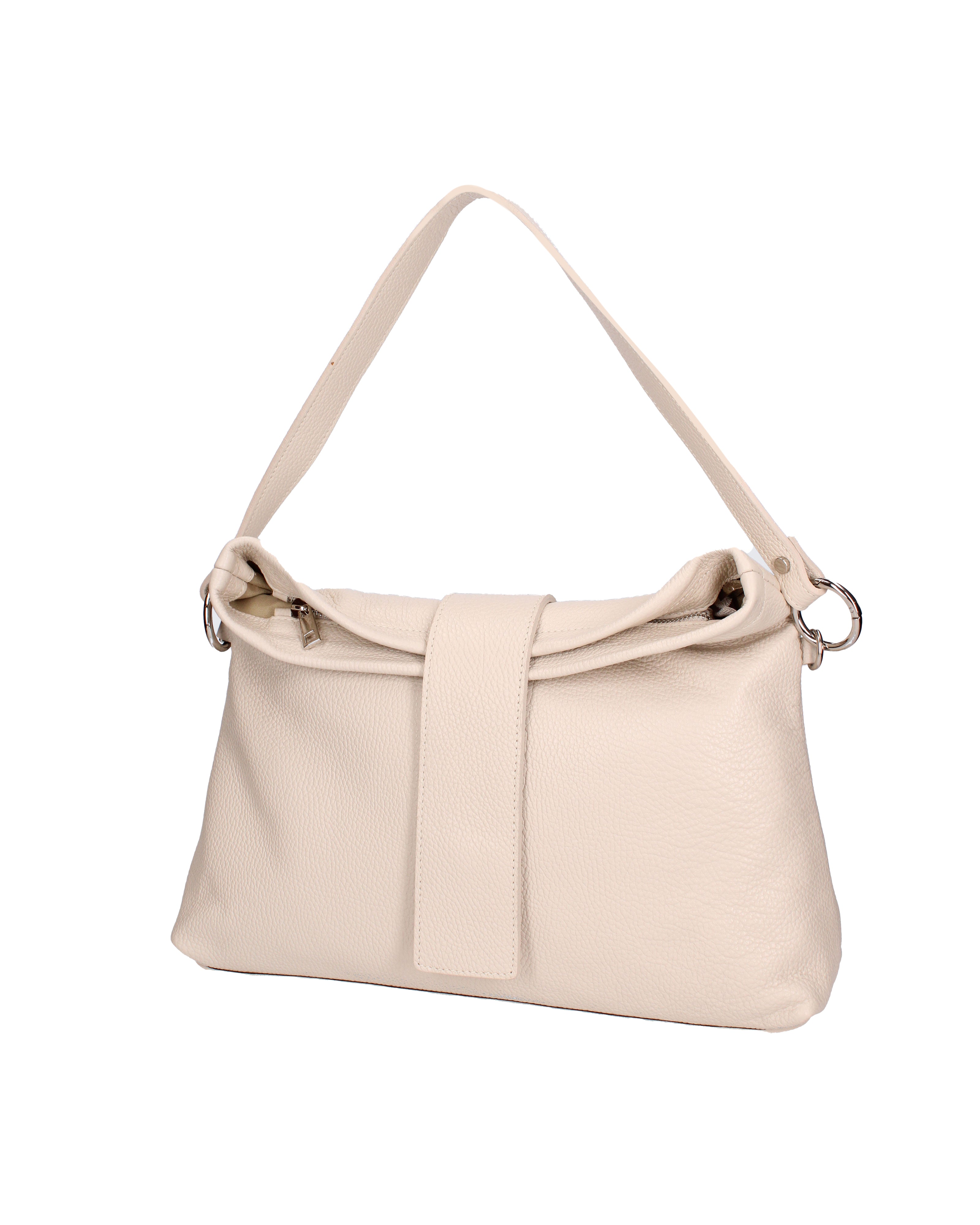 Grace Borsa a spalla da donna Vera pelle 07158-D37 LATTE Viola Castellani