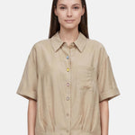Blusa in 86 Lyocell 14 Poliestere Beige