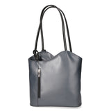 Fabiola Borsa a spalla da donna 100% pelle 9039-GRIGIO NERO Gave Lux