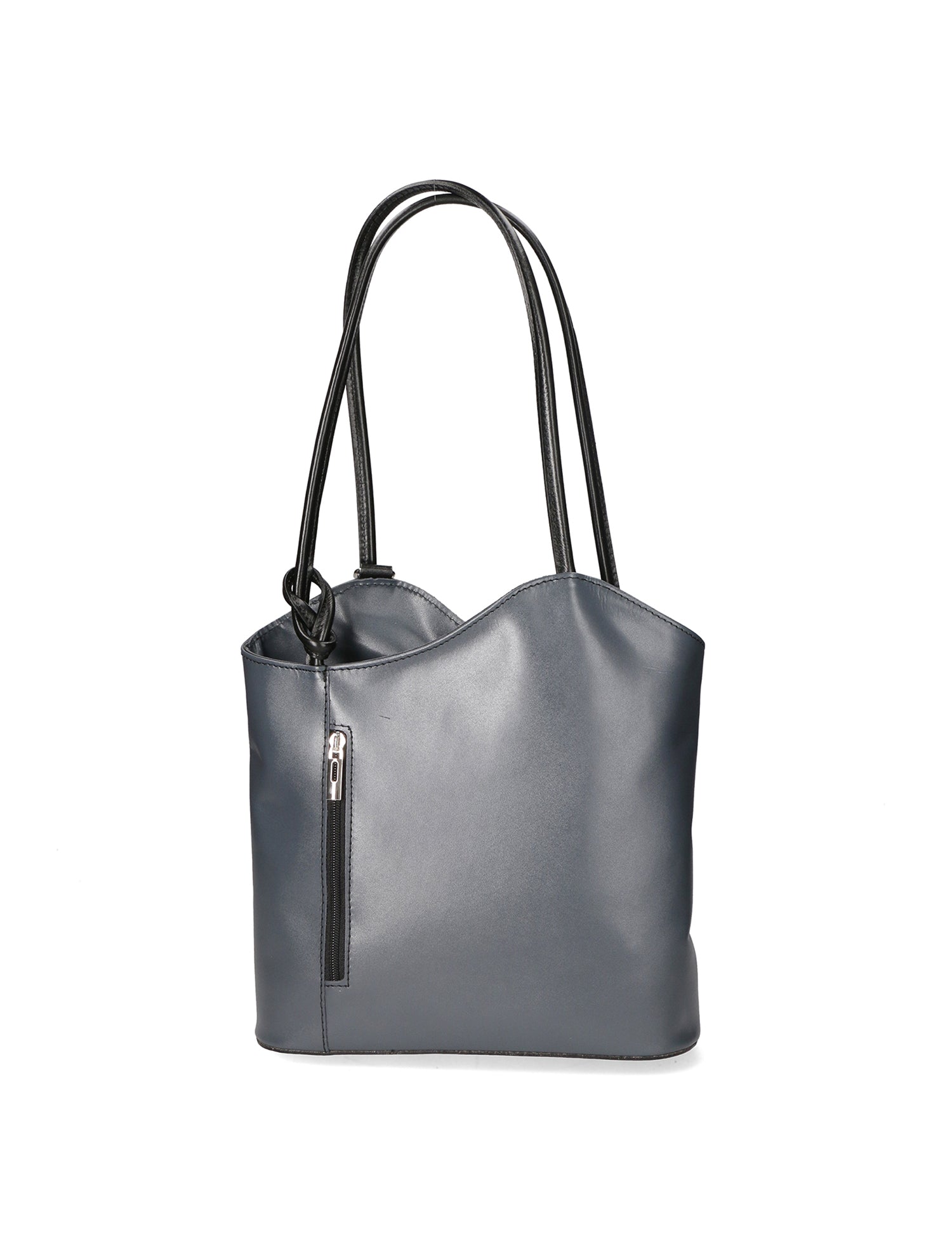 Fabiola Borsa a spalla da donna 100% pelle 9039-GRIGIO NERO Gave Lux