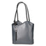Fabiola Borsa a spalla da donna 100% pelle 9039-GRIGIO NERO Gave Lux