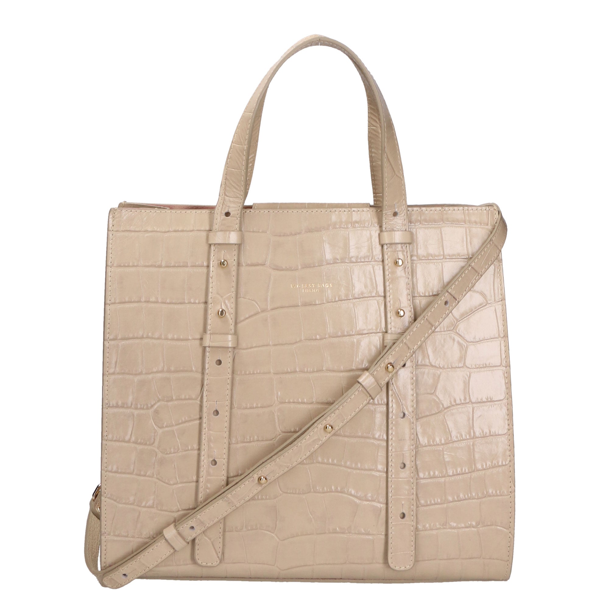 Borsa a mano da donna Pelle goffrata MYB-7003-SSCOCCO-C37 BEIGE BEIGE My Best Bag
