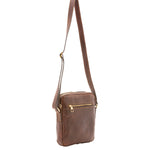 Borsa a tracolla uomo vera pelle Made in Italy 4313-TESTA DI MORO Alessia Firenze