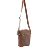 Borsa a tracolla uomo vera pelle Made in Italy 4313-TESTA DI MORO Alessia Firenze