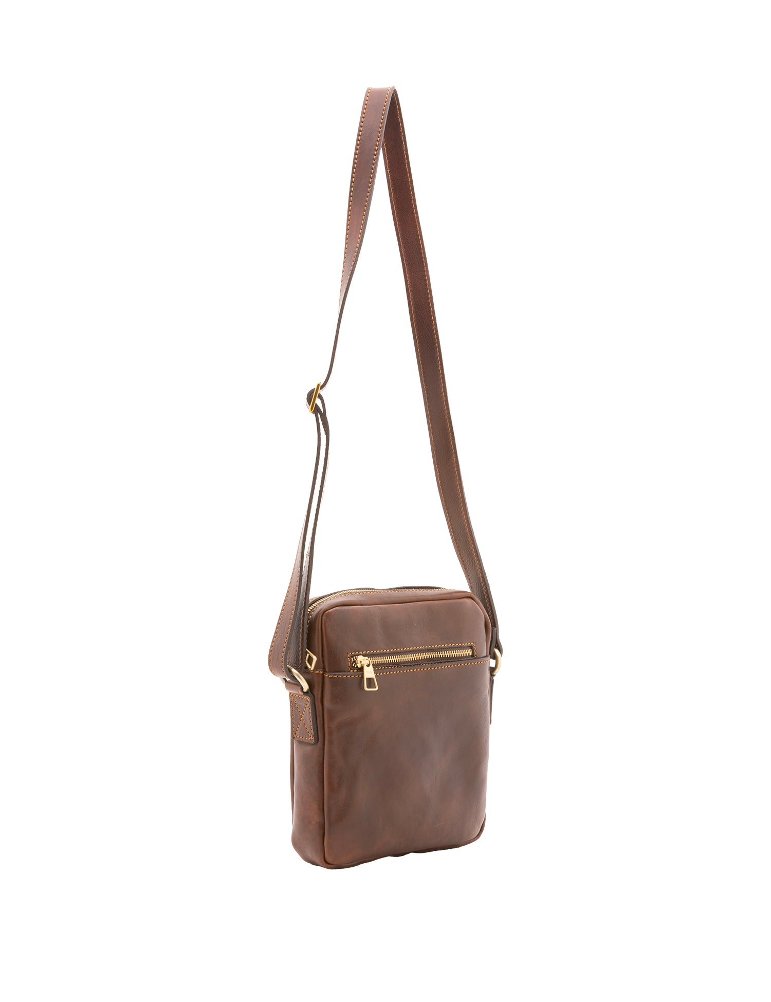 Borsa a tracolla uomo vera pelle Made in Italy 4313-TESTA DI MORO Alessia Firenze