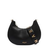 Borsa a spalla da donna 100% poliuretano LAILA-MACRO-BLACK-BRUSH GOLD Marc Ellis
