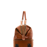 Borsa da viaggio unisex in vera pelle Made in Italy 4084-MIELE Alessia Firenze