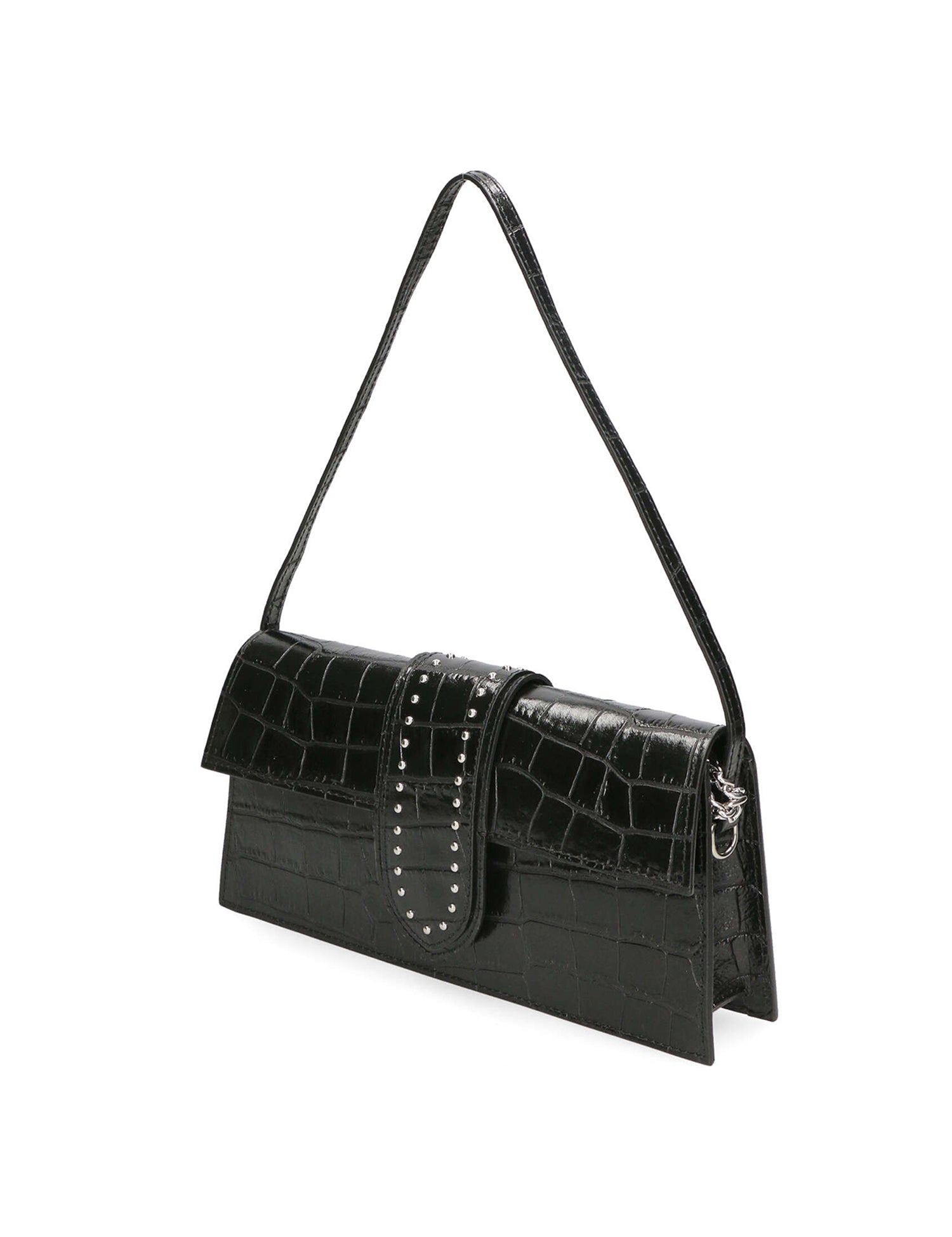 Alba Borsa a spalla da donna Vera pelle 04734-B28 NERO Gave Lux