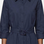 Vestito in Cotone Blu Scuro