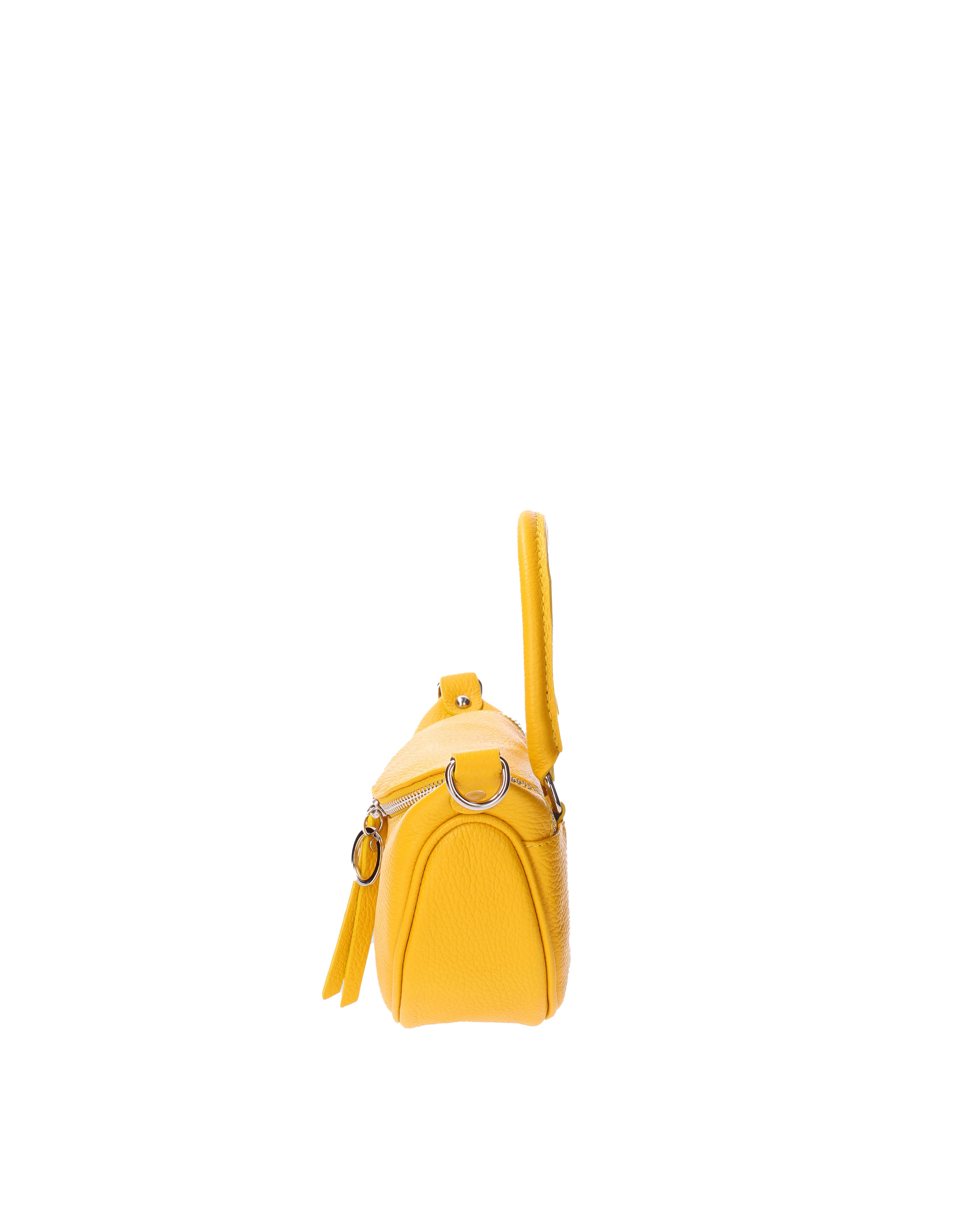 Mae Borsa a mano da donna Vera pelle 07142-D04 GIALLO Viola Castellani