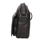 Borsa a tracolla unisex vera pelle 100% Made in Italy SN5862547-BLACK Santini Firenze