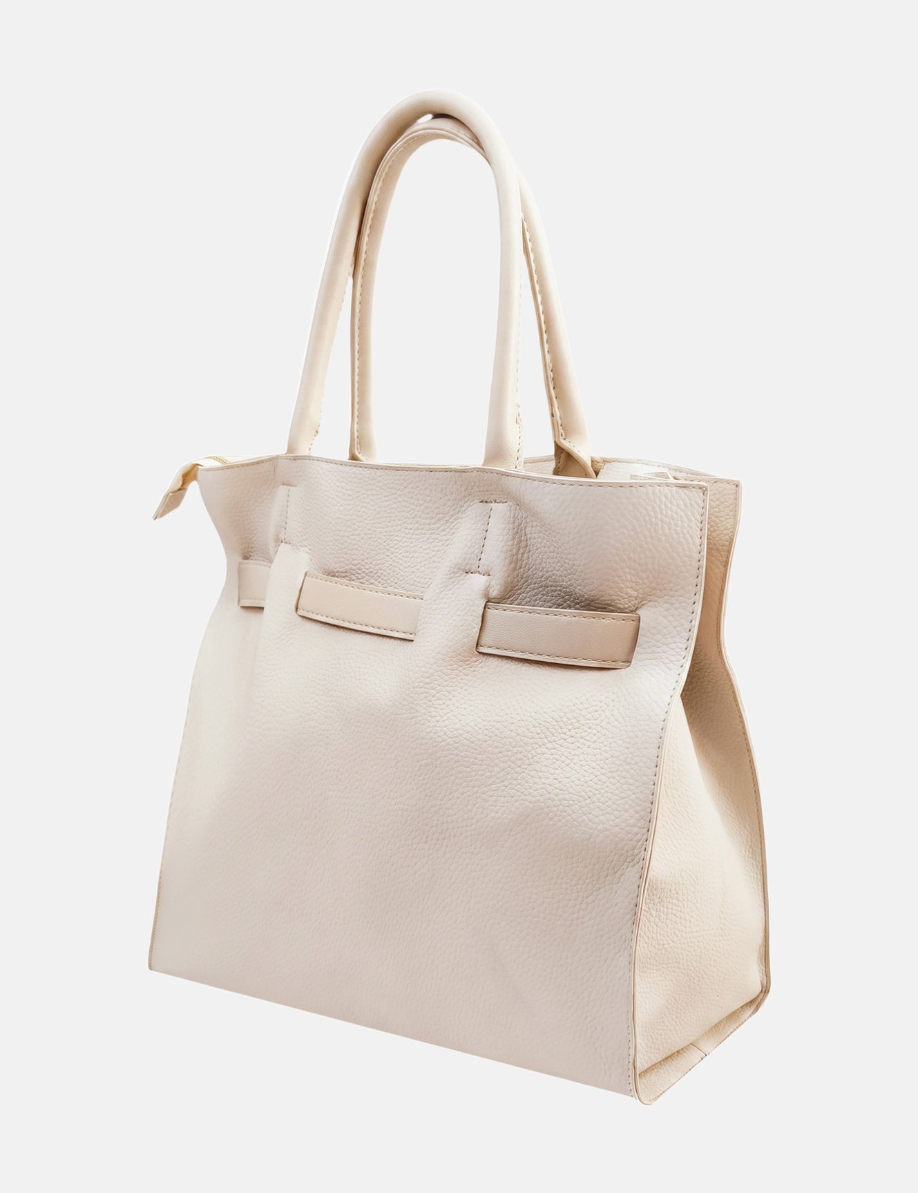 Borsa a Spalla in Pvc Beige