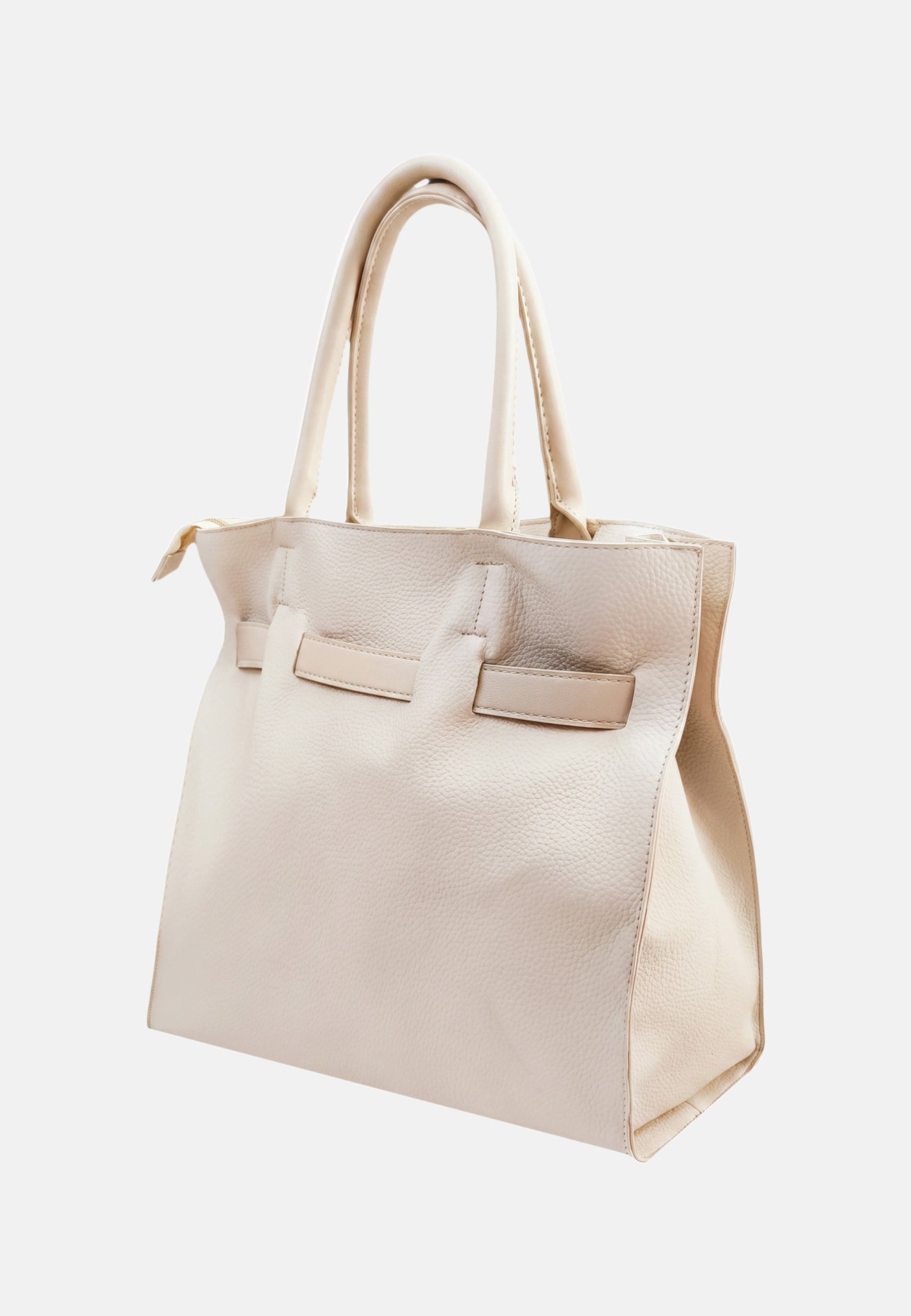 Borsa a Spalla in Pvc Beige
