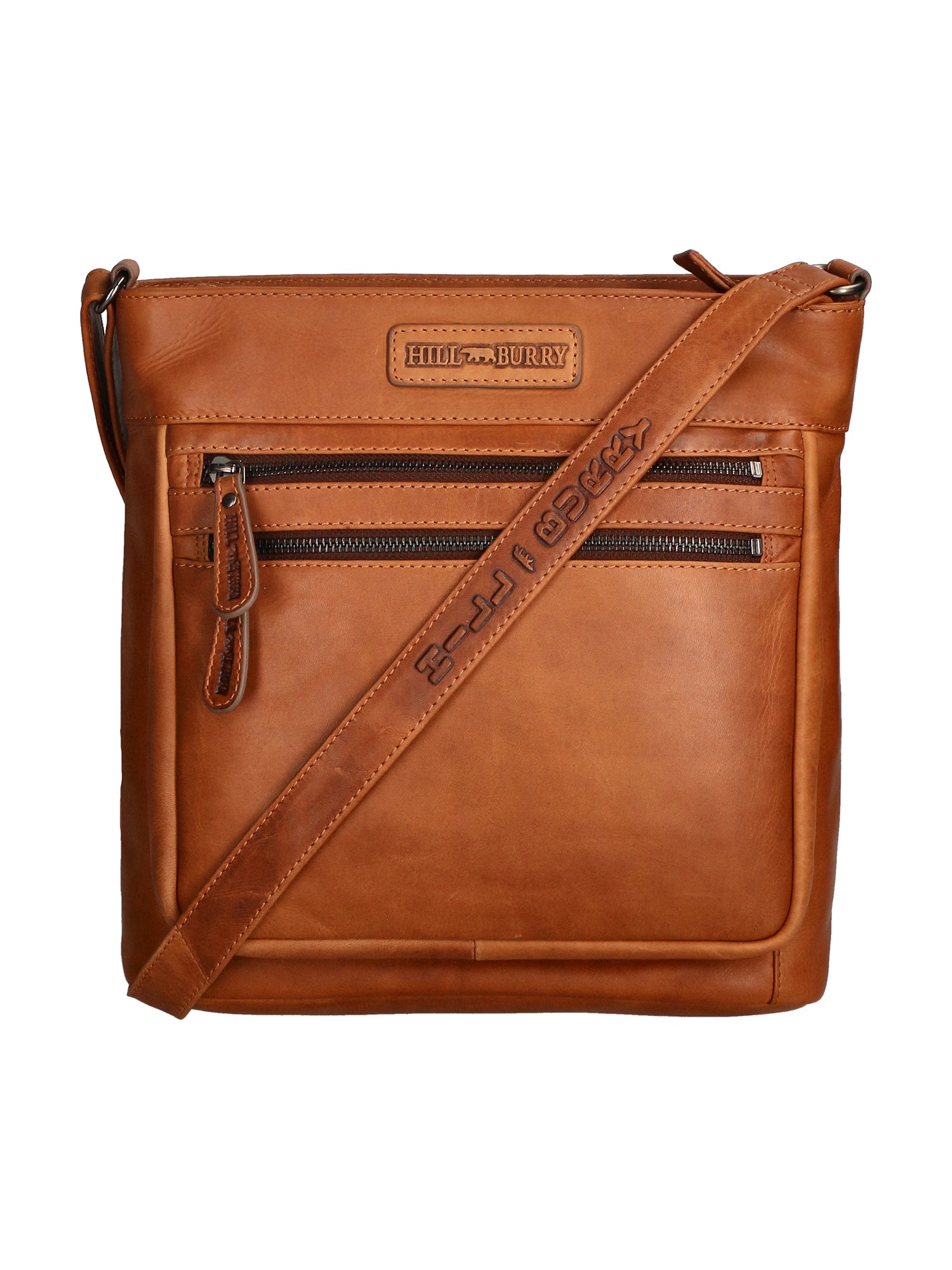 Borsa a tracolla da uomo Vera Pelle RFID HILB-3163-CUOIO Hill Burry
