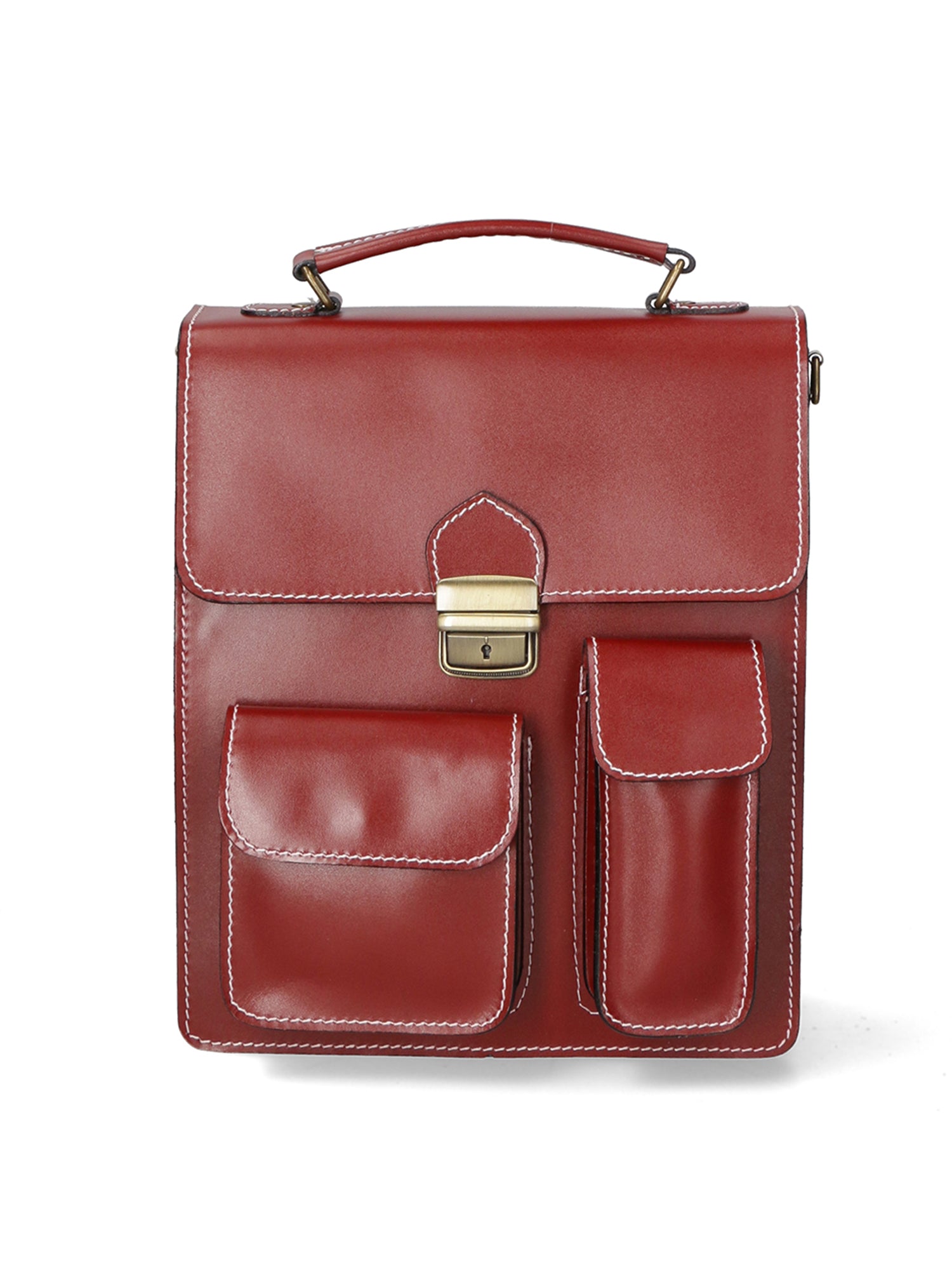 Tancredi Borsa da lavoro unisex in pelle Vera pelle 7013-ROSSO RED Gave Lux