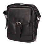 Borsa a tracolla unisex vera pelle 100% Made in Italy SN5863747-BLACK Santini Firenze