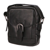 Borsa a tracolla unisex vera pelle 100% Made in Italy SN5863747-BLACK Santini Firenze