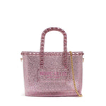 Borsa a mano da donna 100% Pvc FLAT GLAS S-FUXIA STRASS Marc Ellis