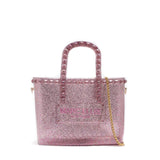 Borsa a mano da donna 100% Pvc FLAT GLAS S-FUXIA STRASS Marc Ellis