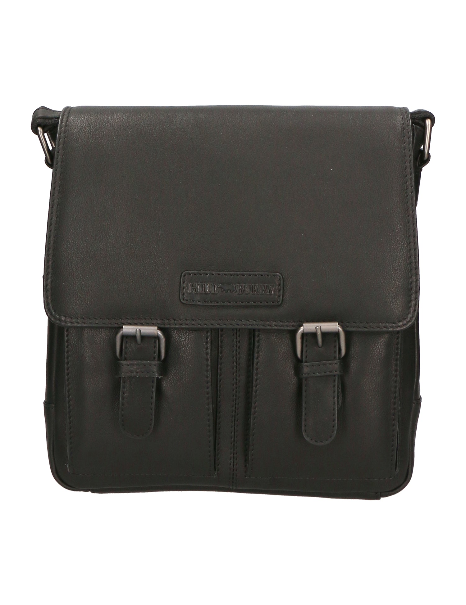 Borsa a tracolla da uomo 100% vera pelle HILB-3076-NERO Hill Burry