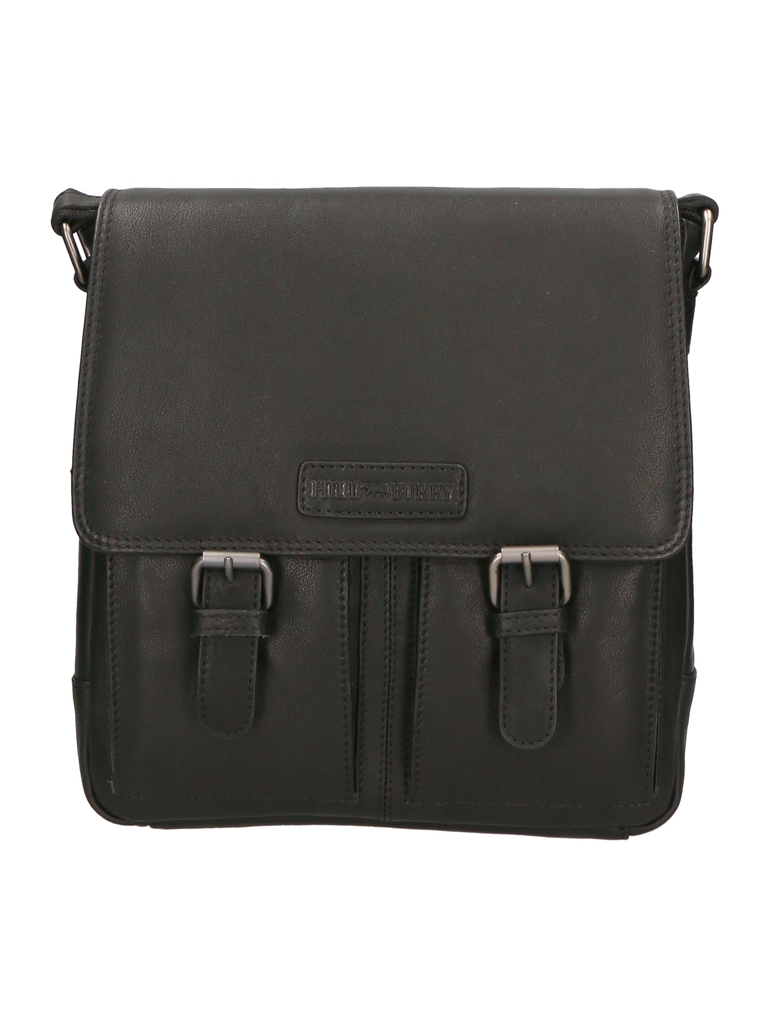 Borsa a tracolla da uomo 100% vera pelle HILB-3076-NERO Hill Burry