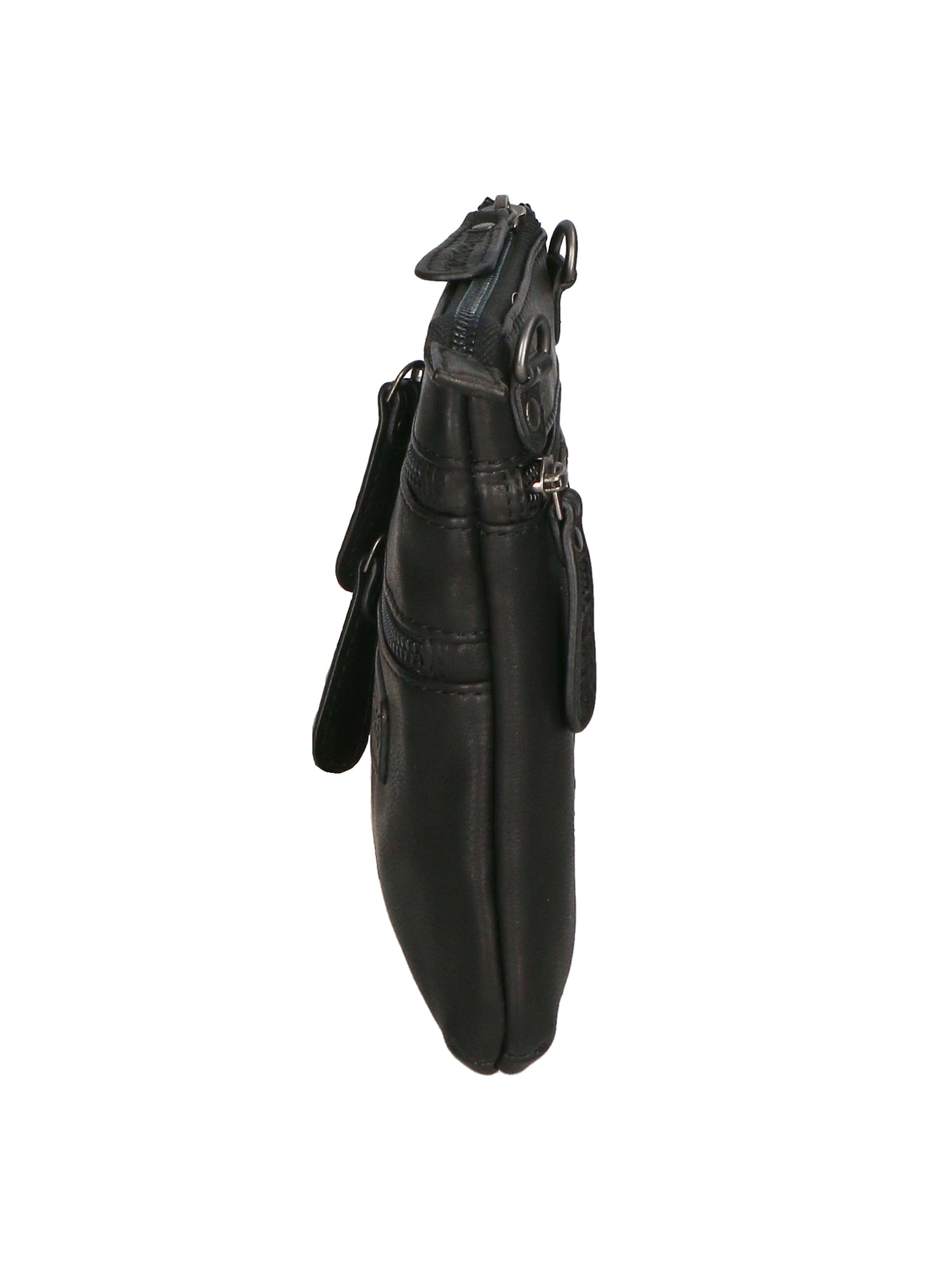 Borsa a tracolla da uomo 100% vera pelle HILB-3190-BLACK NERO Hill Burry