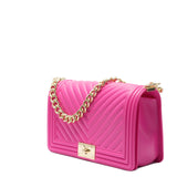 Borsa a mano da donna 100% PVC FLAT M-BOUGANVILLE  + LIGHT GOLD Marc Ellis