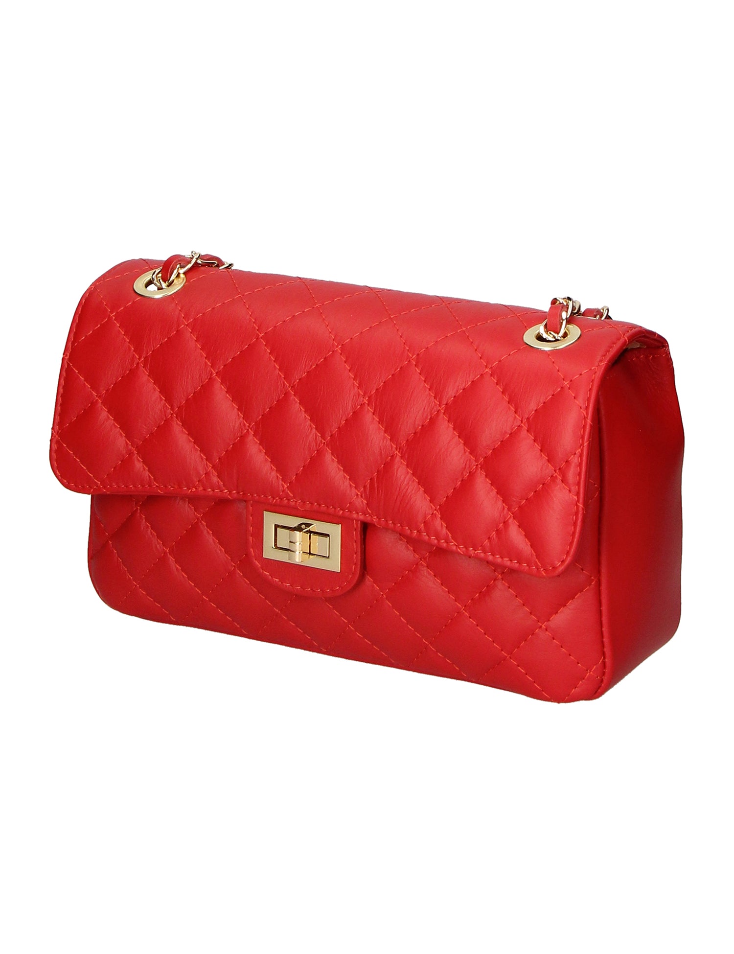 Clizia Borsa a spalla da donna Vera pelle 6078-S08 ROSSO Gave Lux