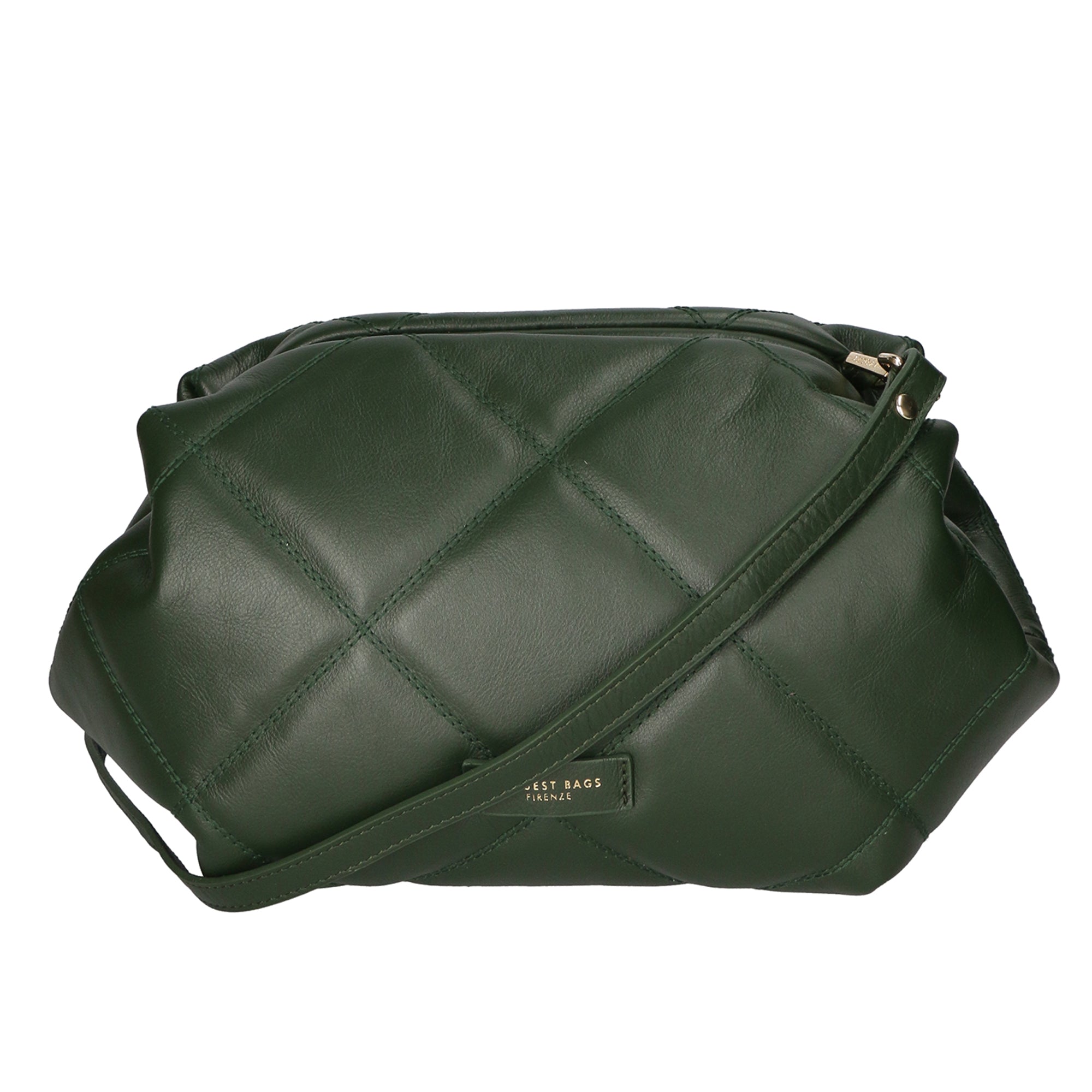 Borsa a tracolla da donna Vera pelle MYB-8043-FW-S14 VERDE SCURO My Best Bag