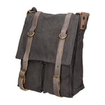 Milena Borsa a tracolla unisex Canvas e vera pelle ZG3009-NERO BLACK Gave Lux