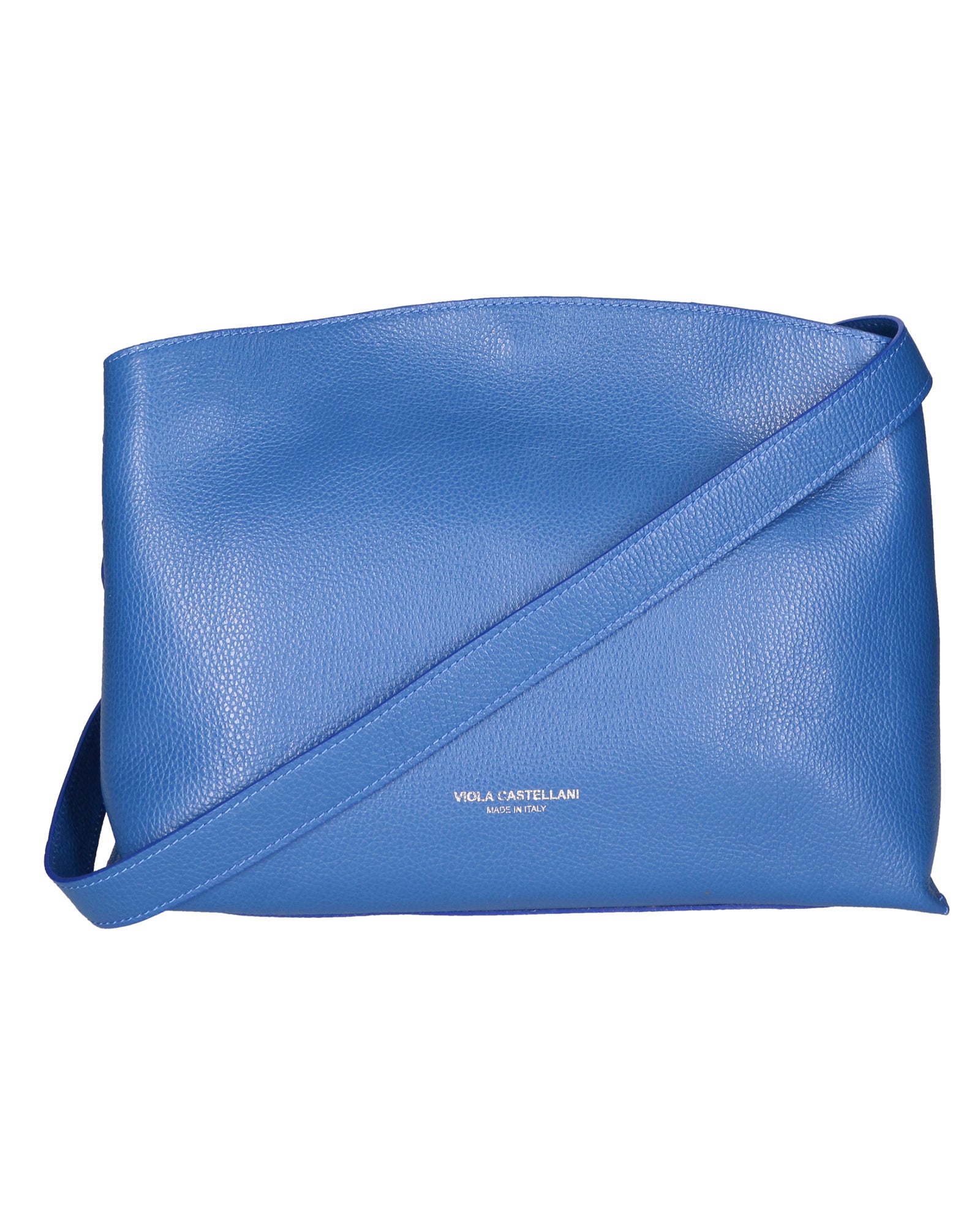 Borsa a spalla da donna Made in Italy Vera pelle 01101-D22 BLUETTE Viola Castellani