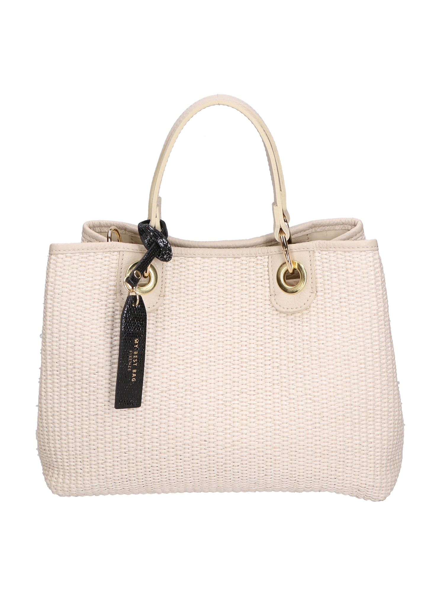 Borsa a mano da donna Paglia & Pelle MYB-05167-SS-148+D37 LATTE My Best Bag