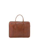 Borsa a mano unisex vera pelle Made in Italy 4454-MARRONE Alessia Firenze