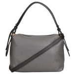 Vivienne Borsa a spalla da donna Vera pelle 06674-D27 CENERE + D28 NERO Gave Lux