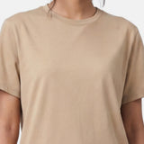 T-shirt in 84% Cotone 16% Elastan Cammello
