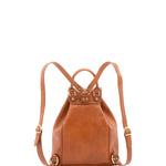 Zaino in vera pelle unisex Made in Italy 4030-MIELE Alessia Firenze