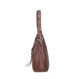 Loredana Borsa a spalla da donna Vera pelle 06548-CIOCCOLATO Gave Lux