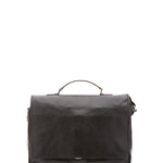 Borsa a mano unisex in vera pelle Made in Italy 4576-NERO Alessia Firenze