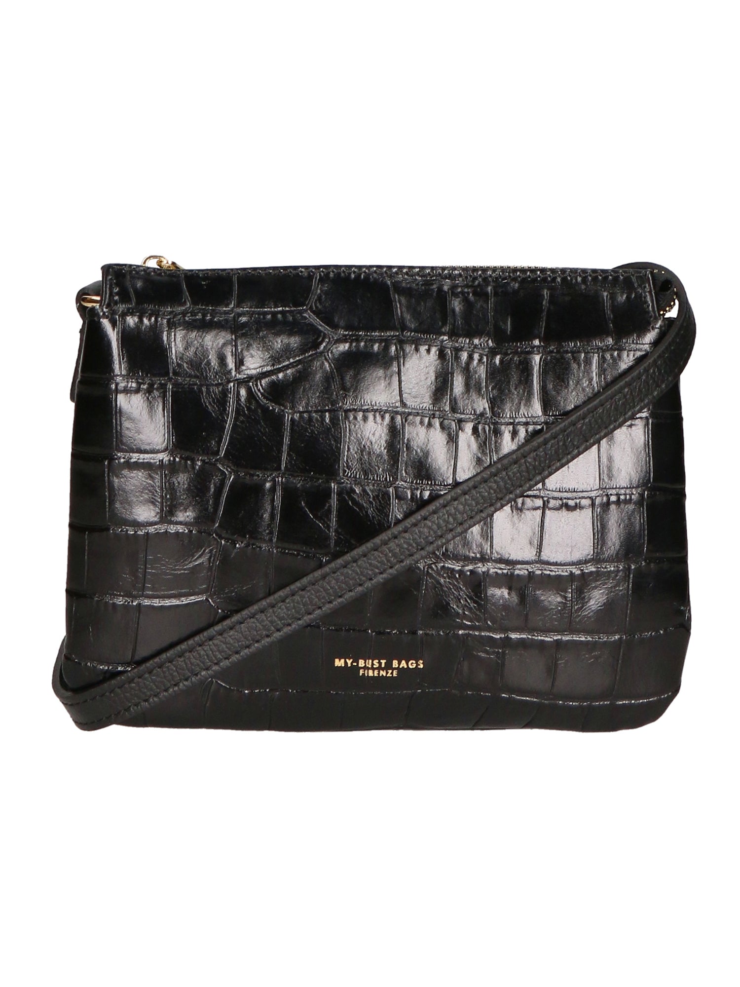 Borsa a mano da donna Vera pelle stampata coccodrillo MYB-7019-SS-C28 NERO My Best Bag