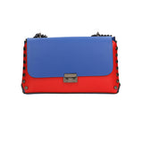 Vera pelle 8641-ROSSO+BLU Borsa a tracolla da donna Evanthe Pro Gave Lux