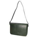 Azzurra Borsa a spalla da donna Vera pelle croco 05699-C14 VERDE SCURO Gave Lux