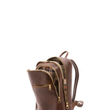 Zaino in vera pelle unisex 100% cotone 4316-TESTA DI MORO Alessia Firenze