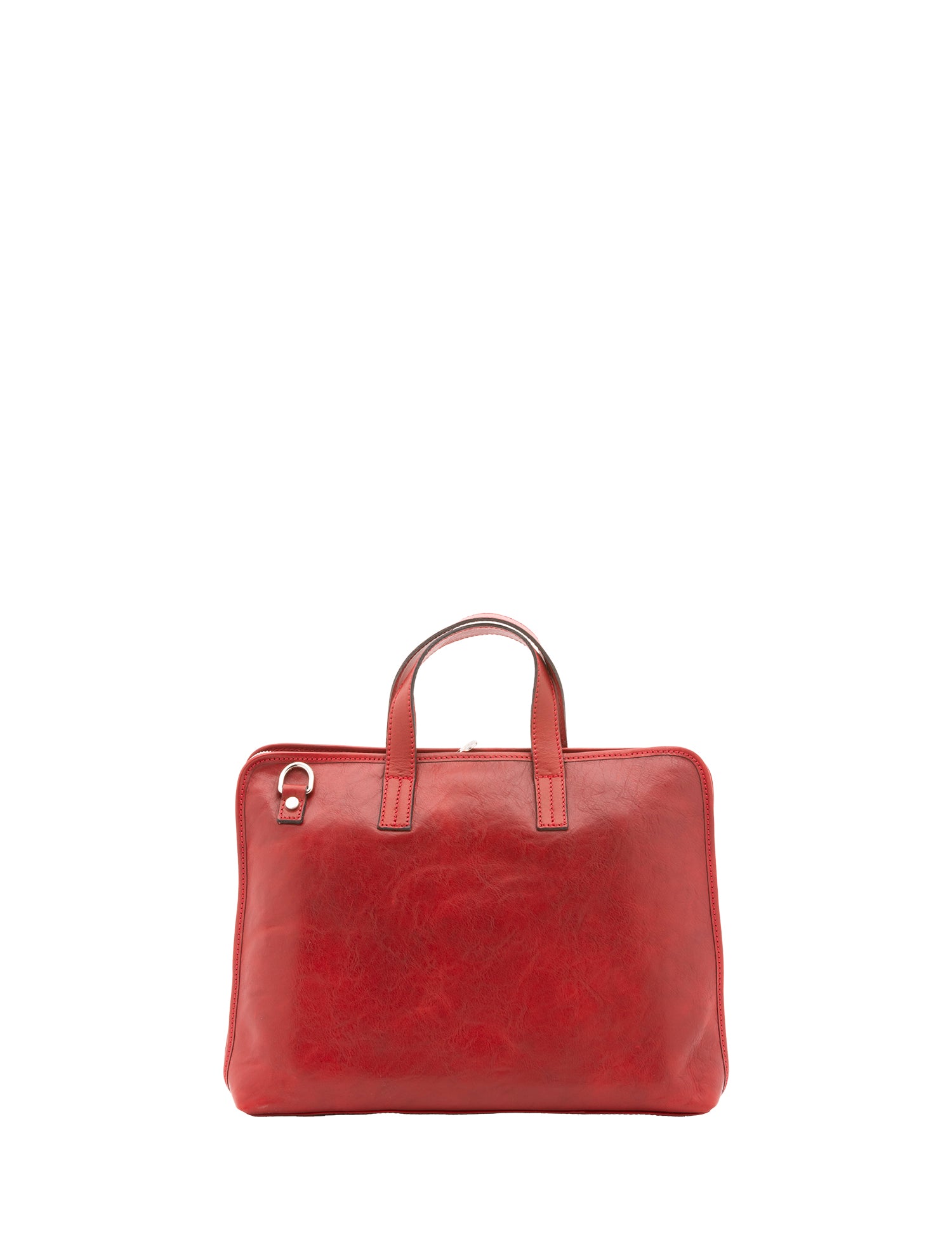 Borsa a mano unisex in vera pelle 100% cotone 4453-ROSSO Alessia Firenze