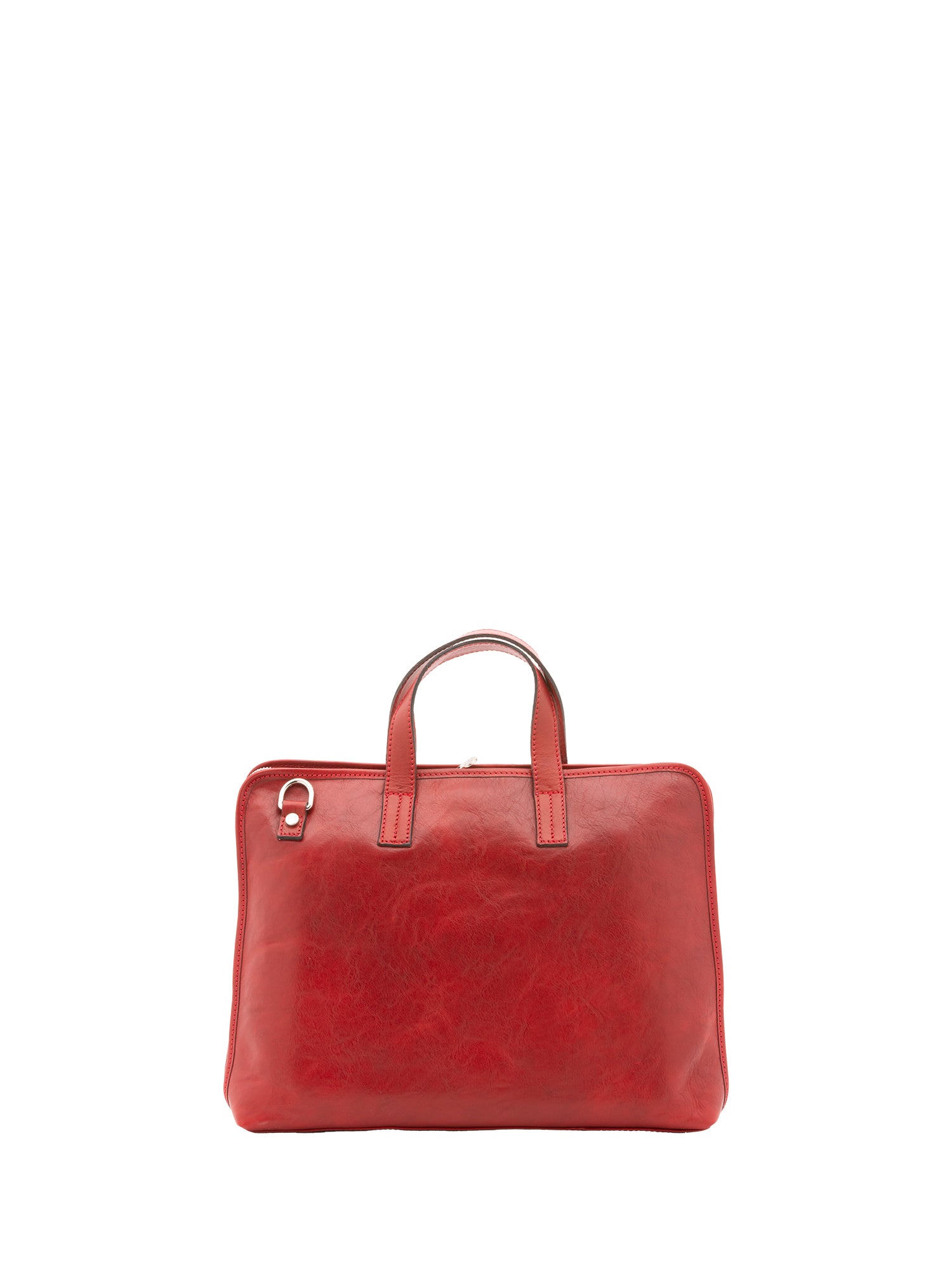 Borsa a mano unisex in vera pelle 100% cotone 4453-ROSSO Alessia Firenze