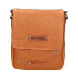 Borsa a tracolla uomo in vera pelle RFID HILB-3102-CUOIO Hill Burry