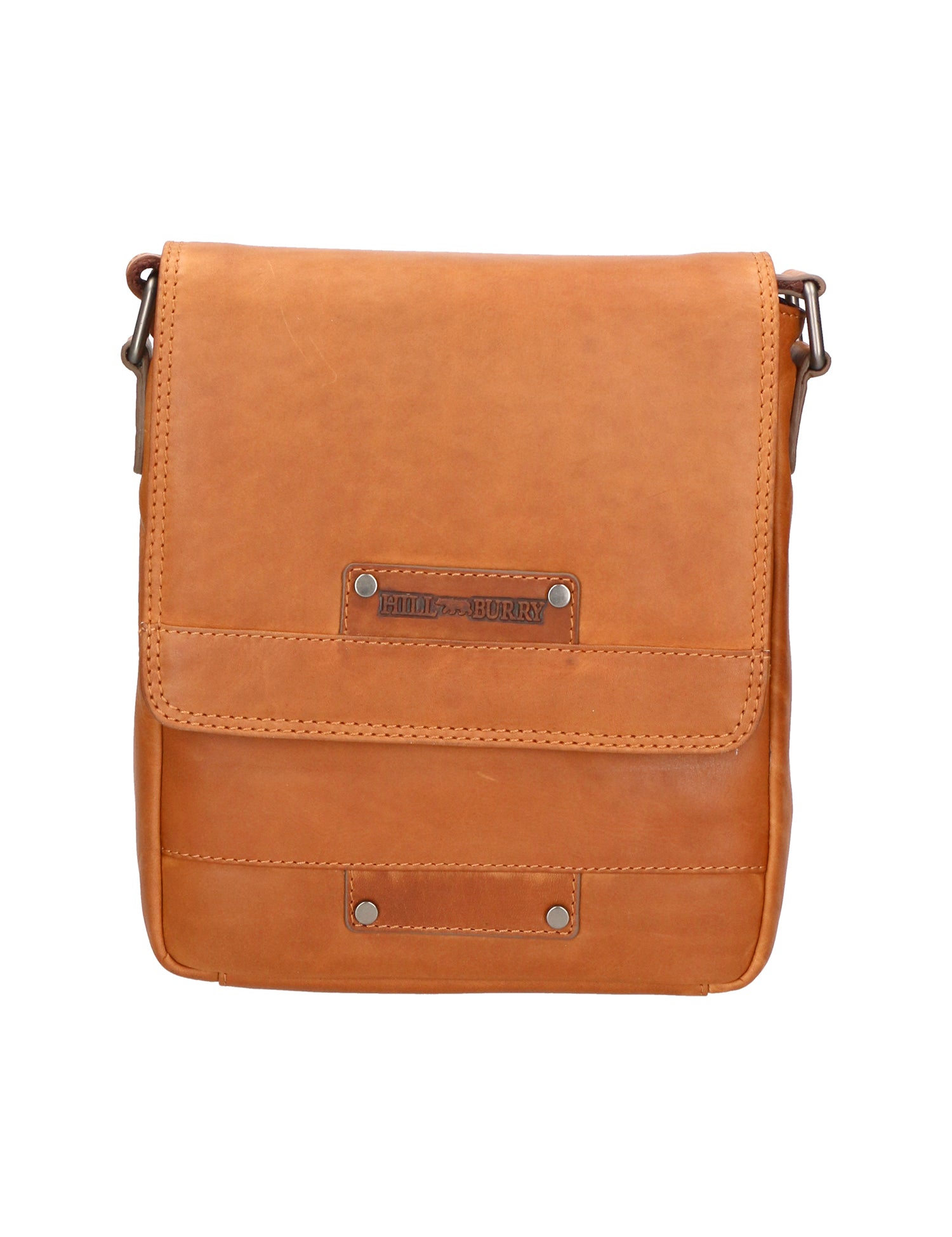 Borsa a tracolla uomo in vera pelle RFID HILB-3102-CUOIO Hill Burry