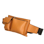 Aisha 04733-D44 CUOIO COGNAC Marsupio da donna in vera pelle + canvas Gave Lux