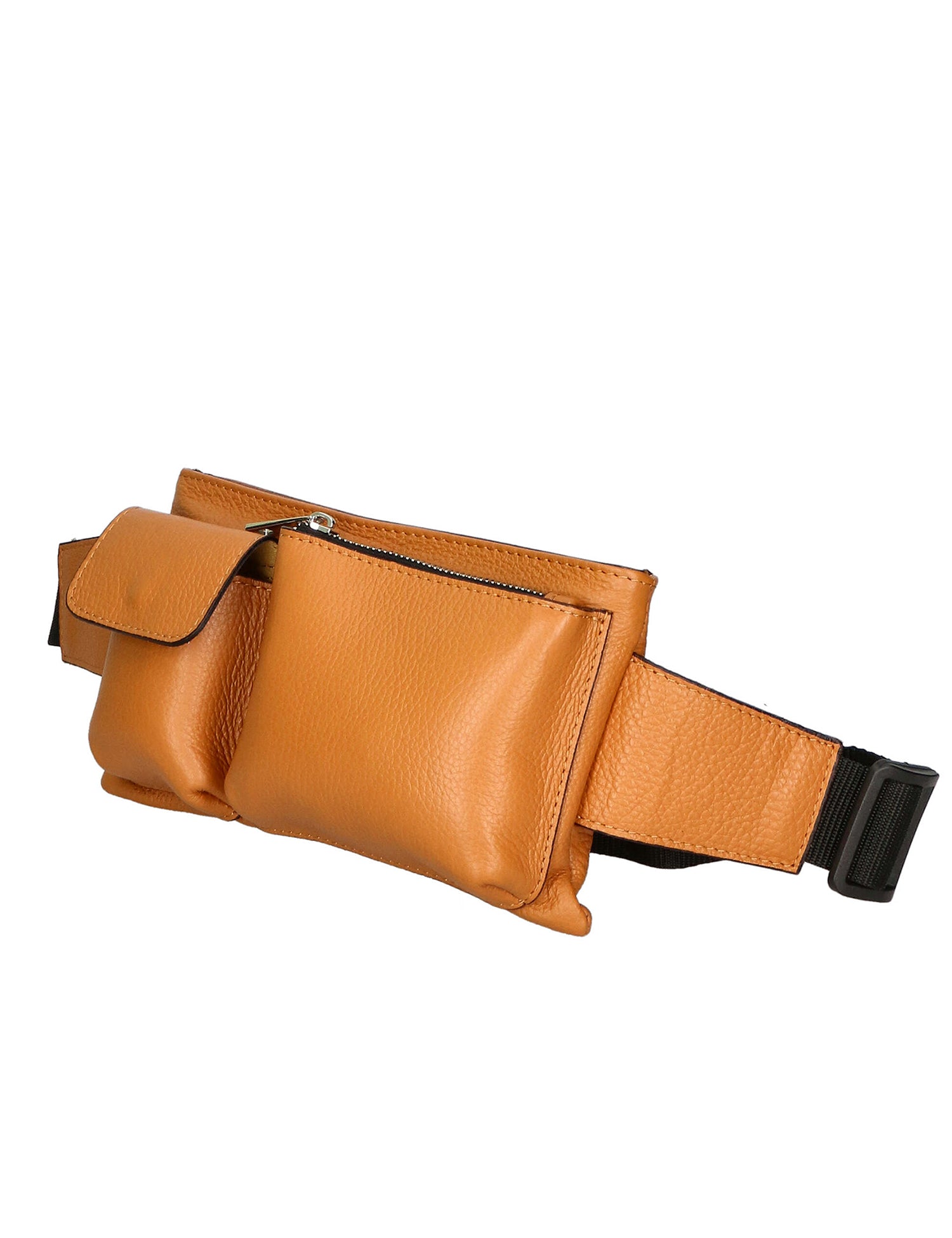 Aisha 04733-D44 CUOIO COGNAC Marsupio da donna in vera pelle + canvas Gave Lux