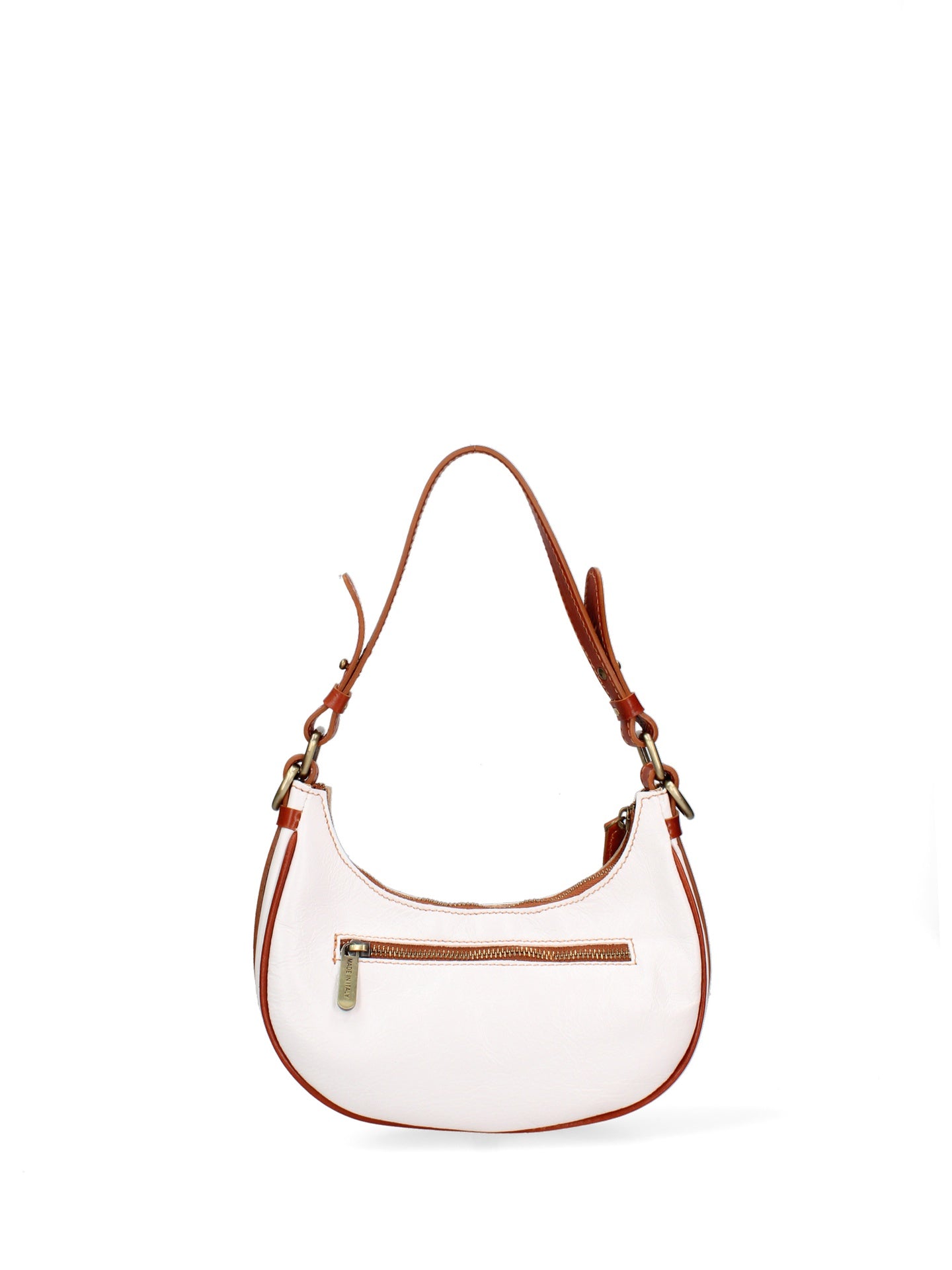 Borsa a Spalla in Vera Pelle Bianco